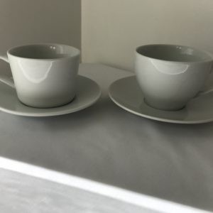 white cup and saucer hire